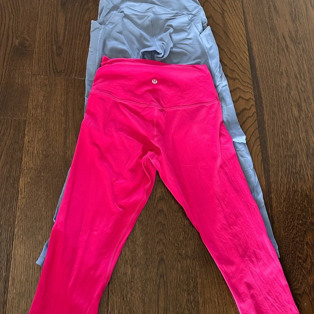 Lululemon 23 inch high rise crop align pants Pink High-Waisted Leggings - Picture 4 of 4